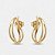 Brinco folha folheado a ouro 18k - Imagem 1