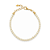 Pulseira pérola folheada a ouro 18k - Imagem 1