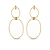 Brinco elos folheado a ouro 18k - Imagem 1