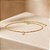 Tornozeleira com zircônias folheada a ouro 18k 24cm - Imagem 3