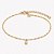 Tornozeleira com zircônias folheada a ouro 18k 24cm - Imagem 1