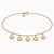 Tornozeleira Sol folheada a ouro 18k 24cm - Imagem 1