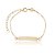 PULSEIRA PLAQUINHA INFANTIAL FOLHEADA A OURO 18K 15cm - Imagem 1