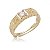 ANEL INFANTIL ABC COM ZIRCONIA ROSA FOLHEADO A OURO 18K - Imagem 1