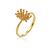 Anel com zircônias folheado a ouro 18k - Imagem 1