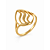 Anel folha folheado a ouro 18k - Imagem 1