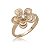 ANEL FLOR COM ZIRCÔNIA FOLHEADO A OURO 18K - Imagem 1
