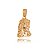 PINGENTE ROSTO DE CRISTO COM ZIRCÔNIAS FOLHEADO A OURO 18K - Imagem 1