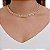 Gargantilha 5 fios folheada a ouro 18k 40cm - Imagem 2