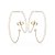 Brinco com zircônia folheado a ouro 18k - Imagem 1
