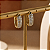 Argola com zircônias folheada a ouro 18k - Imagem 3
