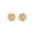 Brinco Flor com zircônias folheado a ouro 18k - Imagem 1