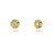 Brinco Flor com zircônias folheado a ouro 18k - Imagem 1