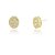 Brinco Oval com zircônias folheado a ouro 18k - Imagem 1