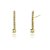 Brinco palito com zircônias folheado a ouro 18k - Imagem 1