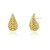 Brinco gota telado folheado a ouro 18k - Imagem 1