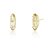 Brinco oval folheado a ouro 18k - Imagem 1