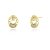 Brinco oval com zircônias folheado a ouro 18k - Imagem 1