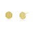 Brinco chapinha riscada folheado a ouro 18k - Imagem 1