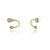 Brinco arco com gotas com zircônias folheado a ouro 18k - Imagem 1