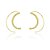 Brinco abstrato liso folheado a ouro 18k - Imagem 1
