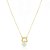 Gargantilha pérola com zircônia folheada a ouro 18k 40cm - Imagem 1