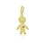 Pingente menino com zircônia folheado a ouro 18k - Imagem 1