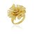 Anel flor telado folheado a ouro 18k - Imagem 1