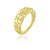 Anel flores telado folheado a ouro 18k - Imagem 1