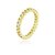 Anel com zircônias volta completa folheado a ouro 18k - Imagem 1