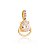 Pingente gota com zircônia folheado a ouro 18k - Imagem 1
