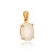 Pingente pedra oval leitosa folheado a ouro 18k - Imagem 1
