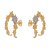 Brinco estrelas com zircônia folheado a ouro 18k - Imagem 1