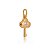 Pingente chave pequena com zircônia folheado a ouro 18k - Imagem 1