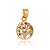 Pingente árvore da vida com zircônias coloridas folheado a ouro 18k - Imagem 1
