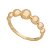 Anel bolas lisas folheado a ouro 18k - Imagem 1