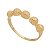 Anel bolas trabalhadas folheado a ouro 18k - Imagem 1