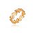 Anel folhas folheado a ouro 18k - Imagem 1