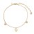 Pulseira mão de Hamsa folheada a ouro 18k - Imagem 1