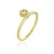 Anel florzinha com zircônias folheado a ouro 18k - Imagem 1