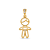 Pingente menino com zircônias folheado a ouro 18k - Imagem 1