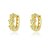 Argola flores com zircônias folheada a ouro 18k - Imagem 1