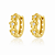 Argola flores com zircônias folheada a ouro 18k - Imagem 1