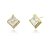 Brinco com zircônias folheado a ouro 18k - Imagem 1