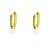 Argola com zircônias verdes folheada a ouro 18k - Imagem 1