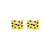 Brinco bandeira do Brasil com zircônias folheado a ouro 18k - Imagem 1