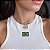 Pingente bandeira do Brasil com zircônias folheado a ouro 18k - Imagem 2