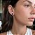 Brinco ponto de luz M folheado a ouro 18k - Imagem 2