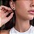 Brinco ponto de luz M folheado a ouro 18k - Imagem 2
