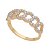 Anel com zircônias folheado a ouro 18k - Imagem 1